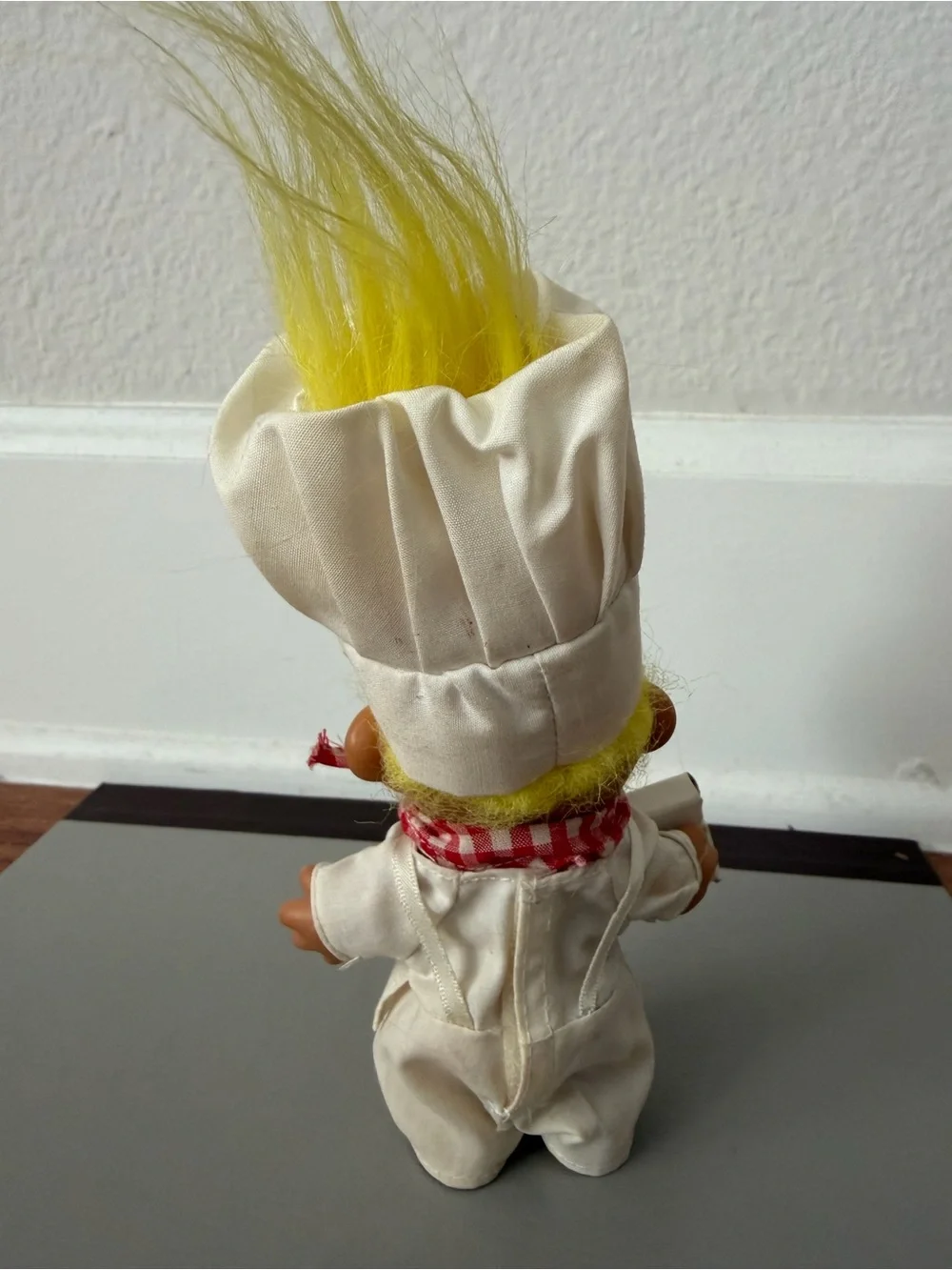 Vintage RUSS troll doll: pizza chef